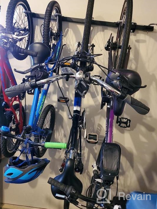 img 1 attached to StoreYourBoard Bike Storage Rack, Holds 5 Bicycles, Home And Garage Organizer, Adjustable Wall Hanger Mount review by Melota Phillips