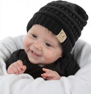warm & soft knit infant skull cap winter hat from funky junque exclusives logo