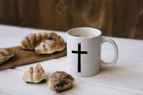 img 1 attached to Embrace Your Faith With Our Jesus Cross Christian Graphic Mug - Perfect For Coffee, Tea, And Travel!