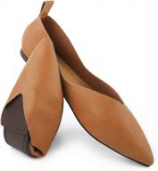 🥿 slocyclub comfort soft black pointed toe flats: slip on flexy ballet shoes for women логотип