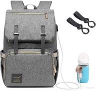 backpack multi function waterproof capacity gray black diapering in diaper bags logo