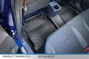 img 1 attached to Ultimate Protection: SMARTLINER Custom Fit Floor Mats 2 Row Liner Set Black for 2018-2021 Nissan Kicks – Amp up Style and Shield Your Vehicle's Floors!