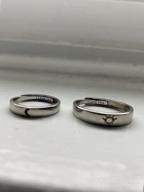 img 1 attached to Beydodo 925 Silver Sun and Moon Rings Engraved I Love You Custom Couples Wedding Bands - Adjustable Matching Rings review by Travis Smith