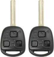 🔑 2 pack keyless2go replacement keyless remote combo flip key fob for vehicles using fcc hyq12bbt - new & uncut logo