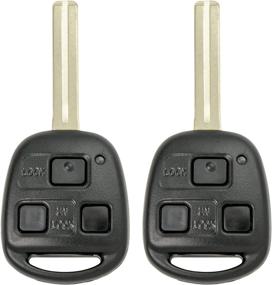 img 4 attached to 🔑 2 Pack Keyless2Go Replacement Keyless Remote Combo Flip Key Fob for Vehicles Using FCC HYQ12BBT - New & Uncut