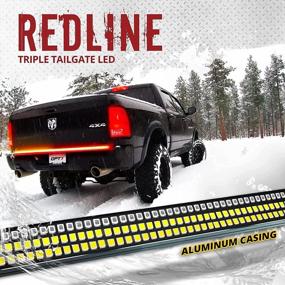 img 3 attached to OPT7 Redline 60-Inch Triple LED Tailgate Light Bar With Sequential Amber Turn Signal - 1,200 LED Full Beam - Weatherproof Easy Install - Reverse Brake Running Functions Included