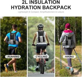 img 1 attached to INOXTO Hydration Pack Backpack with 2L Leakproof Water Bladder – Ideal Running Hydration Vest for Men, Daypack for Cycling, Motocross, Climbing, and Trail Running