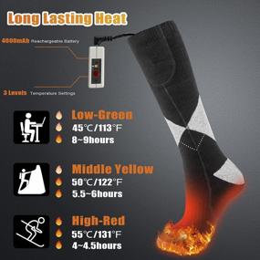 img 2 attached to Heat Up Your Winter Adventures With YOYI YOYI Heated Socks - 4000MAh Rechargeable Battery, Large Heating Area, Perfect For Hunting, Skiing & Outdoor Activities!