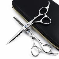 get perfect haircuts with tijeras professional salon hair cutting thinning scissors set - ideal for barbers and hair stylists logo