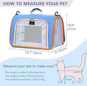 img 3 attached to 🐇 Superior Blue Small Pet Carrier: Airline Approved, Waterproof, Easy to Clean, Durable Rabbit Carrier with 3 Ventilated Mesh Windows