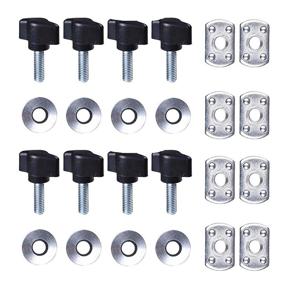 img 4 attached to 🔩 MOEBULB 8pcs Universal Hard Top Fastener Thumb Screw Kit for Jeep Wrangler YJ TJ JK JKU & Unlimited 1995-2017 (Black) - Quick Removal and Secure Attachment