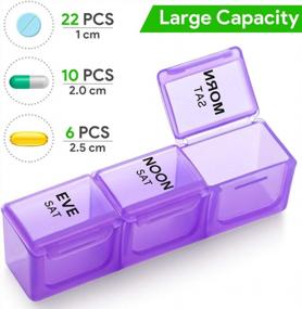img 3 attached to Organize Your Pills With Gelibo'S Large 3-Times-A-Day Weekly Pill Box