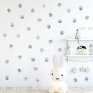 rofarso 120 decals: light gray watercolor polka dots for diy removable wall art decorations in nursery, bedroom, living room логотип