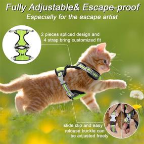 img 1 attached to Adjustable Reflective Cat Vest Harness with Leash Set - Ideal for Small to Large Cats