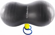 versatile bintiva peanut exercise ball with free foot pump - ideal for physical therapy, labor, fitness and exercise routines logo
