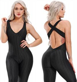 img 3 attached to Sexy Backless Yoga Jumpsuit For Women With Butt-Lifting Effect - Perfect For Gym Workouts, Sports Or Casual Wear