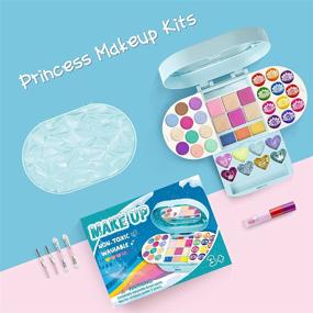 img 1 attached to AMOSTING Washable Kids Makeup Kit For Girls - Real Play Princess Cosmetic Beauty Set For Toddler Dress Up, Ideal Birthday Gift Toy For Kids
