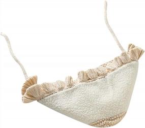 img 1 attached to 0-8Y Vivobiniya Toddler Girl Lovely Flounce Knit Baby Bonnets - Newborn Hats