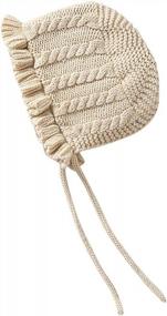 img 2 attached to 0-8Y Vivobiniya Toddler Girl Lovely Flounce Knit Baby Bonnets - Newborn Hats