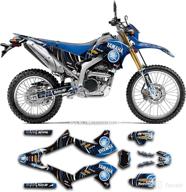 kungfu graphics custom decal kit: yamaha wr250r 2008-2020, black blue stripes - ymw25rx0819001-ko логотип