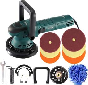 img 4 attached to 🚗 Dual Action Polisher, Wayjoy 6"/5" Random Orbital Car Buffer with D-Handle & Side Handle, 6 Variable Speed DA Polisher Kit with 6 Foam Pads for Car Polishing and Waxing