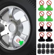 8pcs fonbay prank valve stem cap covers funny luminous silicone tire caps for car motorcycle truck bicycles suv stem cap tires (green black) логотип