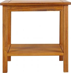 img 3 attached to Деревянный столик Cucunu для улицы с дополнительным местом для хранения: идеально подходит для сада, веранды или гостиной