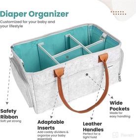 img 3 attached to 👶 Aasmani Diaper Caddy Organizer for Baby: Stylish and Practical Storage Solution for Newborn Essentials