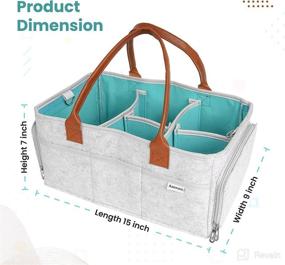 img 2 attached to 👶 Aasmani Diaper Caddy Organizer for Baby: Stylish and Practical Storage Solution for Newborn Essentials