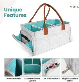 img 1 attached to 👶 Aasmani Diaper Caddy Organizer for Baby: Stylish and Practical Storage Solution for Newborn Essentials