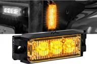 powerful and versatile: nanoflare 3.5" amber led strobe light with 33 flash modes for emergency and police vehicles logo