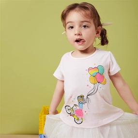 img 2 attached to Sampheya Toddler T Shirts Sleeve Balloon Girls' Clothing : Tops, Tees & Blouses