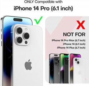 img 3 attached to TAURI [5 In 1] For IPhone 14 Pro Case, [Not Yellowing] With 2X Tempered Glass Screen Protector + 2X Camera Lens Protector, [Military Grade Drop Protection] Shockproof Slim Phone Case 6.1 Inch, Blue