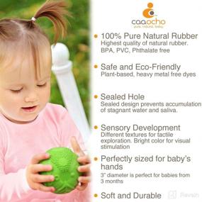 img 3 attached to 🌈 Pure Natural Rubber Sensory Ball (3") MEADOW - Sealed Hole for Safe Sensory Play - All Natural Toy for Sensory Development - Vibrant Colors - Perfect Bouncer - BPA & PVC Free - Hole-Free Sensory Ball for Babies