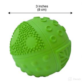 img 2 attached to 🌈 Pure Natural Rubber Sensory Ball (3") MEADOW - Sealed Hole for Safe Sensory Play - All Natural Toy for Sensory Development - Vibrant Colors - Perfect Bouncer - BPA & PVC Free - Hole-Free Sensory Ball for Babies