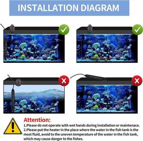 img 1 attached to 🐠 Woliver Aquarium Heater: Dual LED External Temp Display, Submersible Fish Tank Heater (100W/300W/500W) - Ideal for Saltwater & Freshwater Fish
