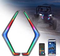 🚦 kemimoto rzr xp 1000 turbo turn signal fang lights, rgb ip67 led front accent light compatible with 2019-2022 polaris rzr xp 1000 turbo # 2884871 (2 pcs) логотип