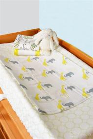 img 1 attached to 🐘 SwaddleDesigns Baby Burpies: Set of 2 Soft Cotton Burp Cloths - SeaCrystal Elephant and Chickies