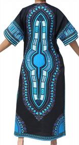 img 1 attached to Ladies Dashiki Flow Robe Dress - RaanPahMuang Casual Outer Cloak Part Bold