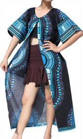 img 2 attached to Ladies Dashiki Flow Robe Dress - RaanPahMuang Casual Outer Cloak Part Bold
