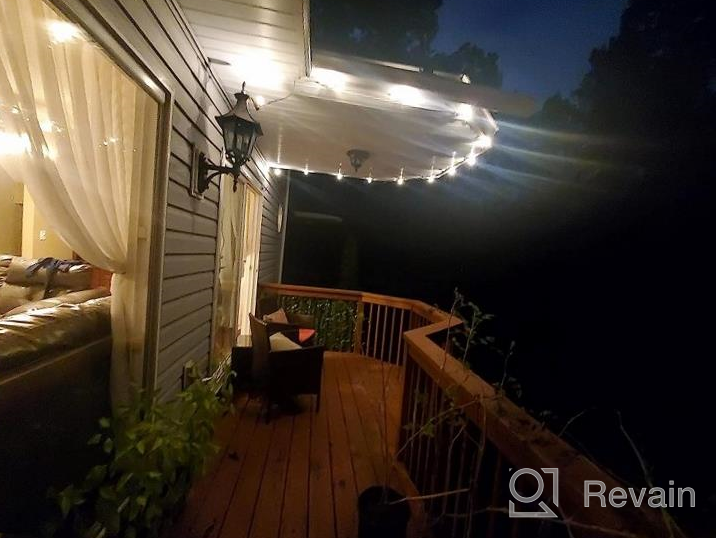 img 1 attached to SUNTHIN Outdoor String Lights, 48FT Patio Lights With 25 G40 Shatterproof LED Bulbs(1 Spare), Waterproof Hanging Lights String For Outside Backyard, Porch, Deck, Party, Garden review by Prince Ruffins