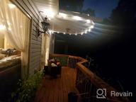 img 1 attached to SUNTHIN Outdoor String Lights, 48FT Patio Lights With 25 G40 Shatterproof LED Bulbs(1 Spare), Waterproof Hanging Lights String For Outside Backyard, Porch, Deck, Party, Garden review by Prince Ruffins