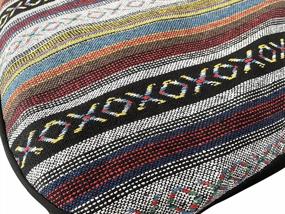 img 3 attached to Универсальное авто Baja Saddle Blanket Bucket Seat Cover Aztec Tribal Ethnic Navajo Print Stripe Автомобильные аксессуары Подушка безопасности Совместимость для автомобилей, грузовиков, фургонов, внедорожников