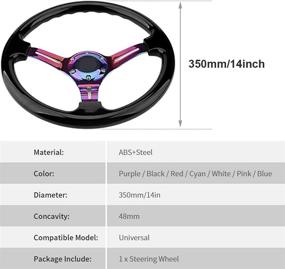 img 1 attached to Universal Racing Steering Drifting Chrome Interior Accessories