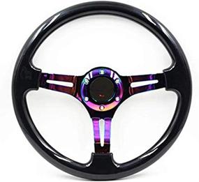 img 4 attached to Universal Racing Steering Drifting Chrome Interior Accessories