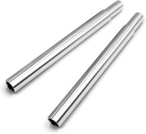 img 4 attached to 🔧 High-Quality 1 Inch Replacement Handlebars for Harley-Davidson - CNC Clip-Ons - 25.4mm Diameter - Silver Color