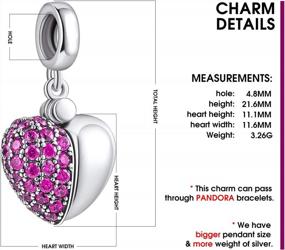 img 2 attached to Express Your Love With NINGAN Heart Pendant Bead For Women In 925 Sterling Silver