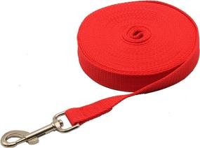 img 1 attached to 🐴 Flat Nylon Lunge Line for Horse & Dog Training - 1 inch x 50 ft. - Swivel Bolt Snap - Multi-Purpose Equipment for Leash Training, Play, Safety, Camping, Backyard