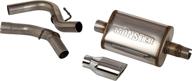 🚗 banks engineering 51312: stainless steel jeep wrangler cat back exhaust system with muffer in silver logo
