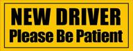 av new driver please be patient sticker - enhance road safety with black and yellow student driver bumper stickers for cars, trucks, and vans логотип